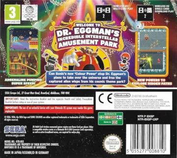 Sonic Colours (Europe) (En,Ja,Fr,De,Es,It) box cover back